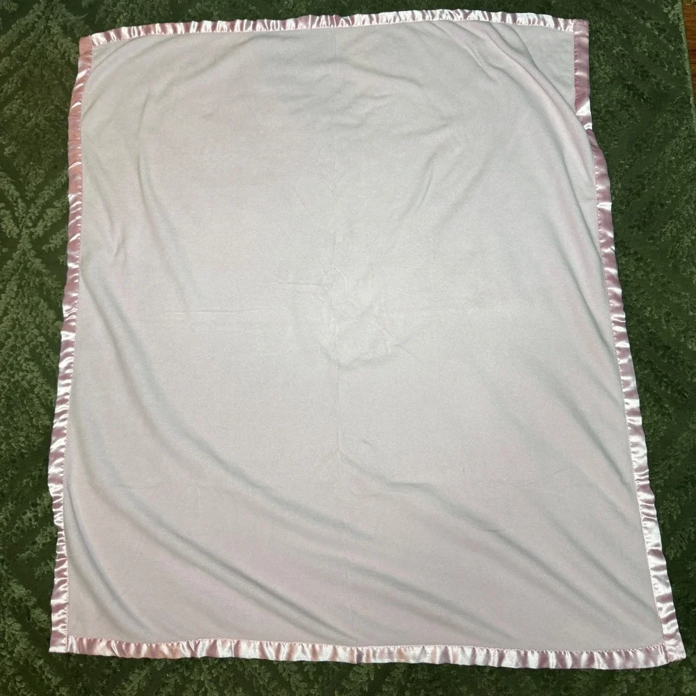Michel Limited Pink Fleece Baby Blanket with Satin Trim Soft Pink